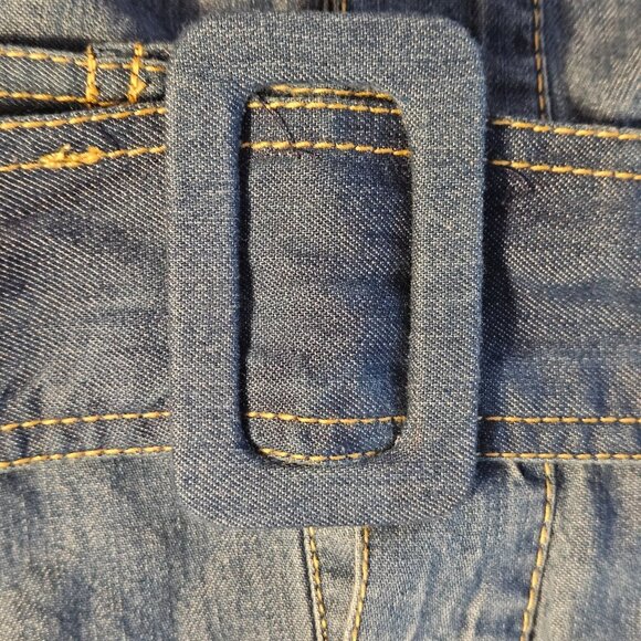 Free People Women Beau Ruffle Midi Western Dress Blue M Cowgirl Boho Cottagecore - Picture 10 of 14